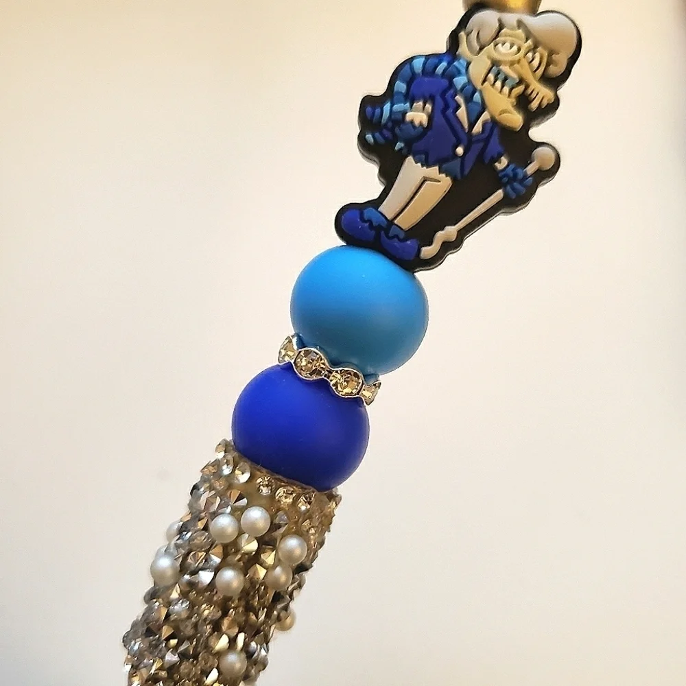 Handmade Year Without a Santa Claus Snow Miser Beaded Silicone Focal Bead Pen